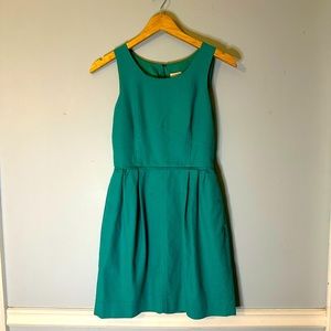 J. Crew turquoise fit and flare dress